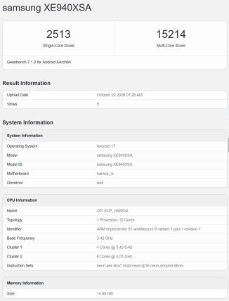 حاسب Samsung Googlebook يظهر على Geekbench بمعالج Snapdragon X Elite.. أداء قوي مرتقب